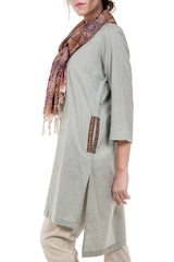 Runnel Course Kurta - Blue - SHUBINAK.COM