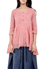 Fisherman’s Tale Tunic - Coral - SHUBINAK.COM