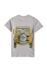 Beeping Jeep Grey Tee - UNNUSULLEE