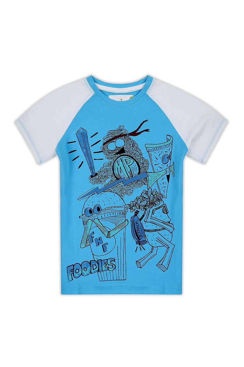 Action Foodies, T-Shirt (Frosty Blue) - UNNUSULLLEE