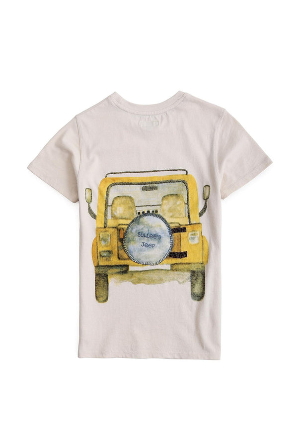 Beeping Jeep Natural Tee - UNNUSULLEE