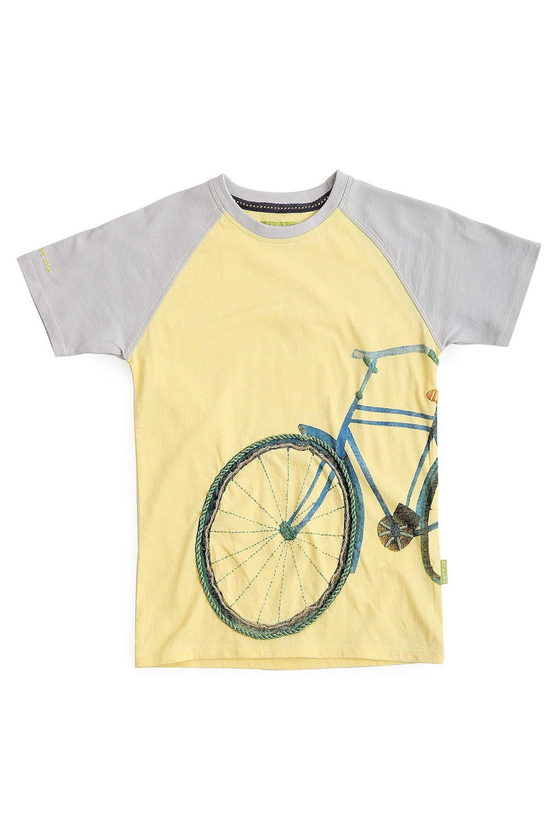 Cycle Speak Yellow Raglan - UNNUSULLEE