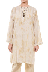 Traces Of Life Kurta - Natural Gold - SHUBINAK.COM