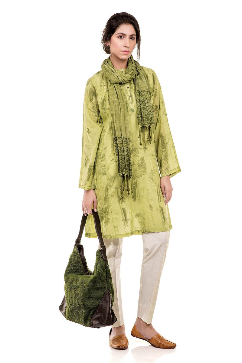 Traces Of Life, Kurta - Fern Green - SHUBINAK.COM