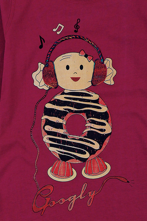 Googly Beats, T-Shirt (Cherry) - UNNUSULLEE