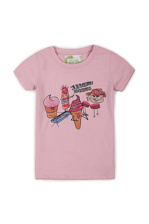 Junkistan Rockstars, T-Shirt (Pink) - UNNUSULLEE