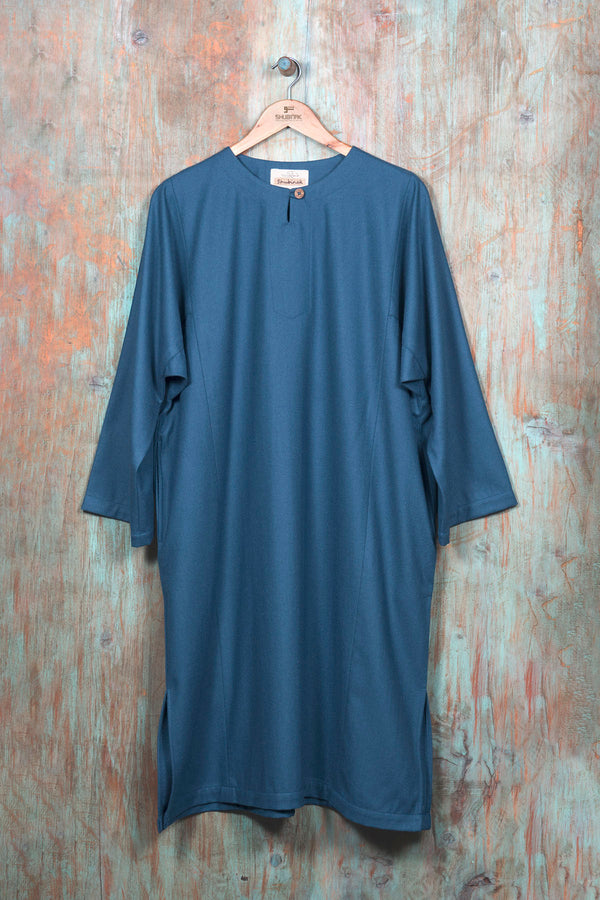 Kashmiri Kurta - Indigo - SHUBINAK.COM