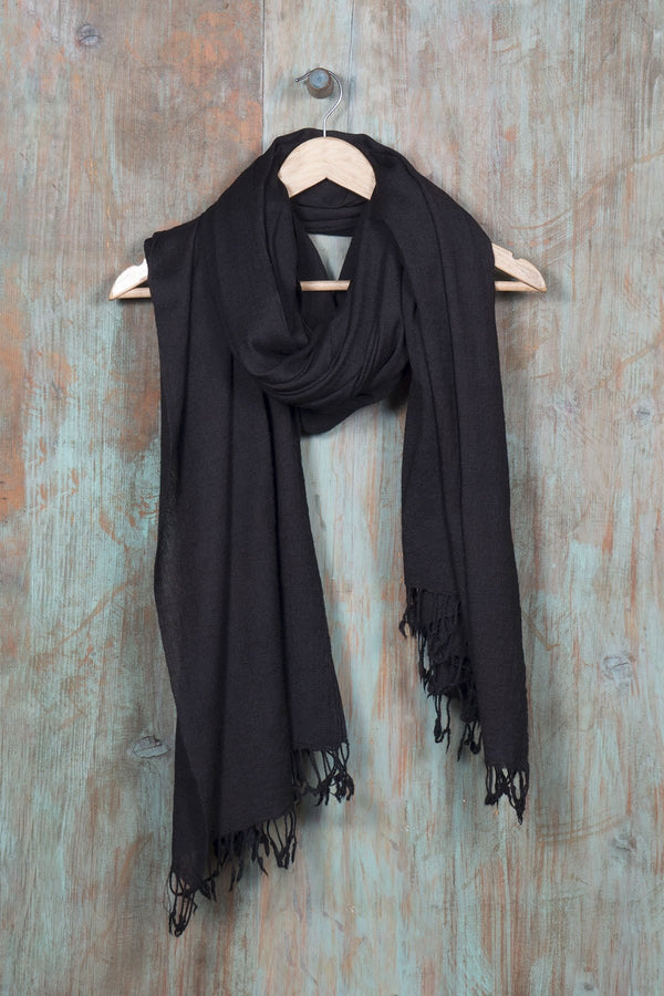 Woolen Shawl- Navy Blue - SHUBINAK.COM