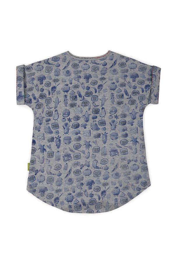 Tipsy Topsy Turvy, Top (Heather Grey) - UNNUSULLEE