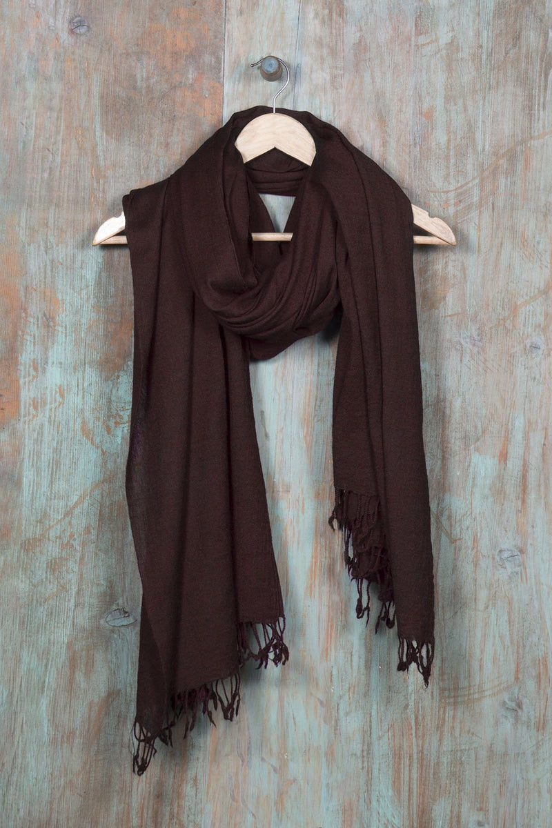 Woolen Shawl- Maroon - SHUBINAK.COM